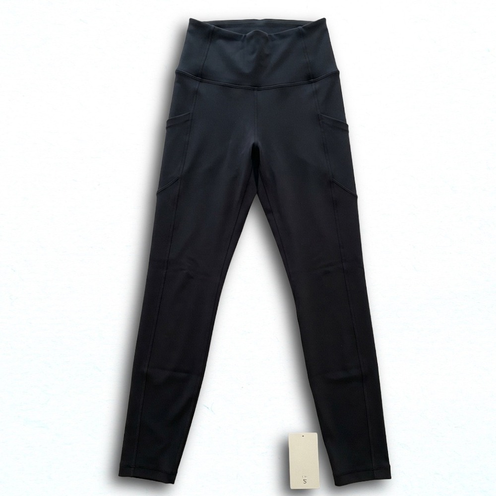 Aerie Chill Play Move High Waisted Pocket Leggings Black Medium 27.5 Inseam
